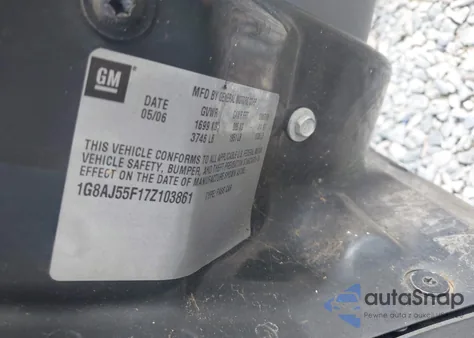 2007 Saturn Ion 2 из США, поврежденный, VIN 1G8AJ55F17Z103861